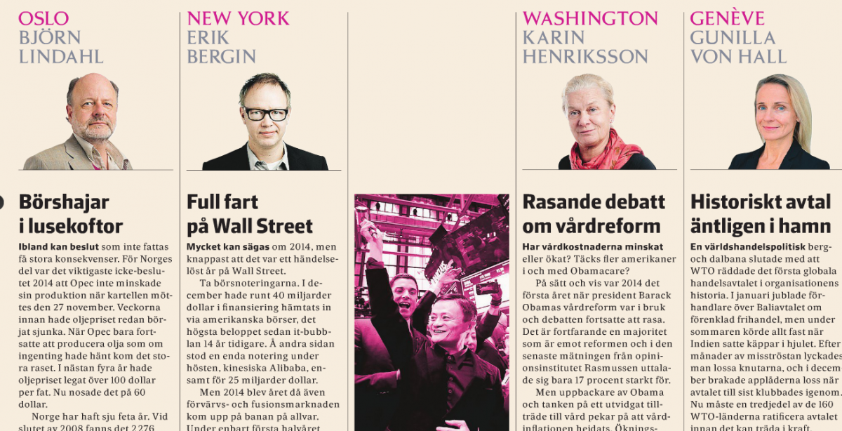 Korresvepet i SvD Näringsliv den 30 december.